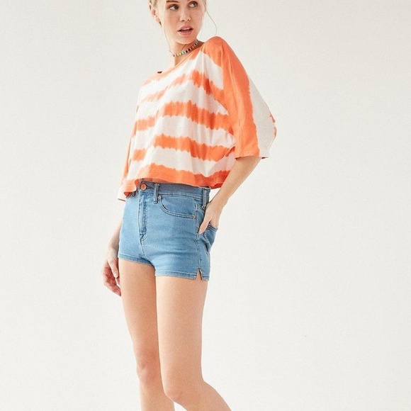 Urban Outfitters Yellow Orange Tie Dye Dolman Top - Picture 3 of 5